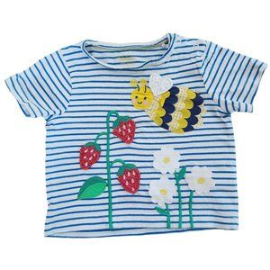 Boden Crochet bee/strawberry shirt (6-9 months)